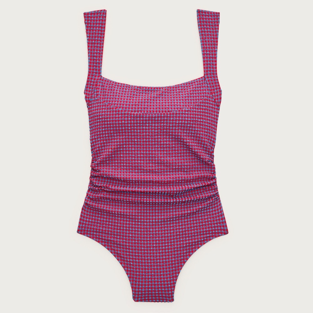 J.Crew Nia ruched square neck one piece